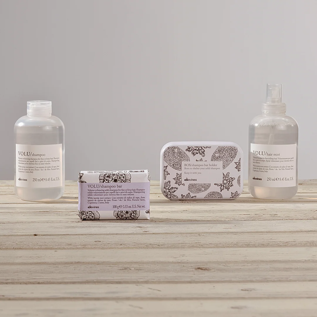 Твёрдый шампунь для деликатного очищения волос - Davines Volu Shampoo bar