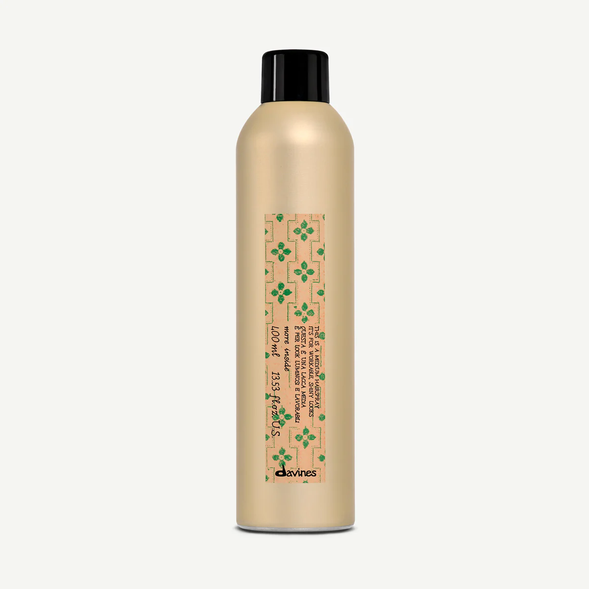 Лак средней фиксации для эластичного глянцевого стайлинга - Davines More Inside Medium Hold Hairspray Shany Looks